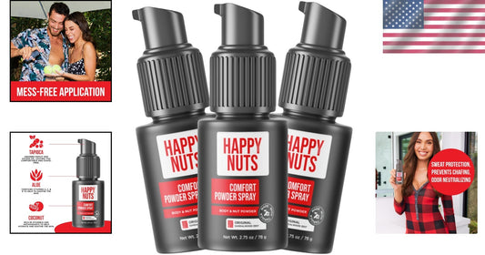 Cruelty-Free Men's Comfort Powder Spray - Talc-Free Deodorant for Sweat Control