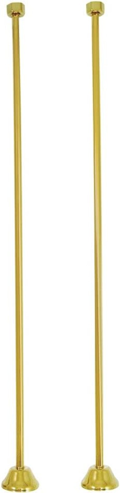 Stylish Polished Brass Bath Supply, 29" Straight Lines for Modern Elegance