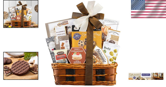 Assorted Gourmet Snack Gift Basket with Personalized Message for Every Occasion