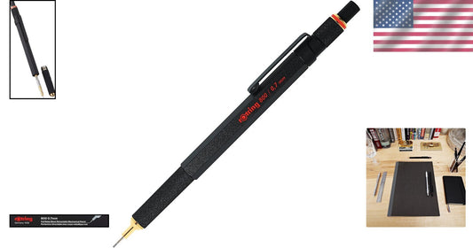 800 Retractable Mechanical Pencil - 0.7 mm Black Barrel for Precision Writing