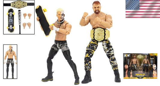Collectible Darby Allin & Jon Moxley Action Figures with Championship Title Belt