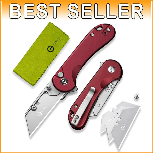 Lightweight Aluminum Pocket Utility Knife with Secure Blade Locking – Ideal Gift