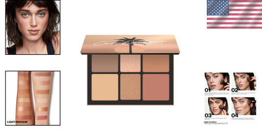 Cali Contour Palette: Matte Finish Highlighter & Bronzer – Compact and Portable