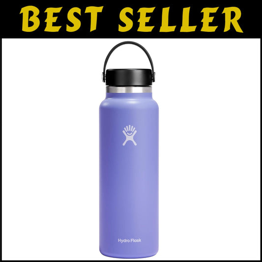 Stylish 40 oz Stainless Steel Water Bottle - Dishwasher Safe & Insulated