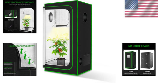 Flexible Mini Grow Tent 18”x18”x32” - Perfect for Indoor Spaces and Plant Care