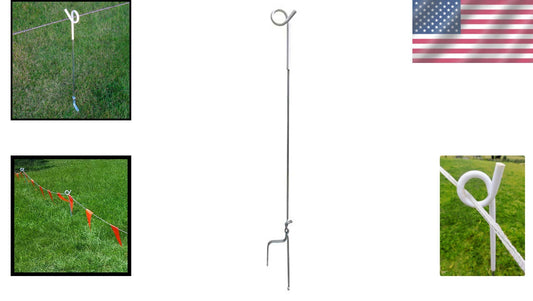 39-Inch Heavy Duty Metal Pigtail Step-in Fence Posts - 10 Pack for Livestock