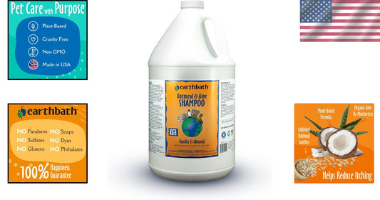 Eco-Friendly Oatmeal Dog Shampoo - 128 Oz, PH Balanced for All Life Stages