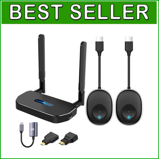 4K HDMI Wireless Transmitter Kit with Receiver - Effortless Device Switching