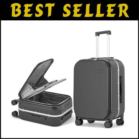 Award-Winning 24'' Hardside Luggage with TSA Lock and Ample Storage - Rock Gray