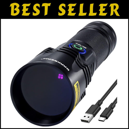 Filtered Black Light UV 365nm - Powerful 20W Handheld Detection with Accessories
