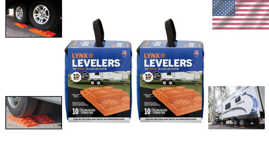 20 Lynx Levelers - Modular Leveling Kit for RVs & Trailers - Includes Carry Bags