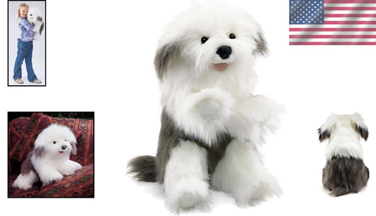 Delightful 22” Sheepdog Hand Puppet - Engage Toddlers and Children in Role Play