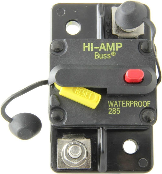 Lightweight 150 Amp Circuit Breaker for Surface Mount - Dimensions: 3.7x1x0.9 in