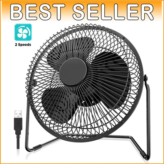 9-Inch Ultra-Quiet USB Desk Fan with 360° Rotation - Perfect for Home or Office