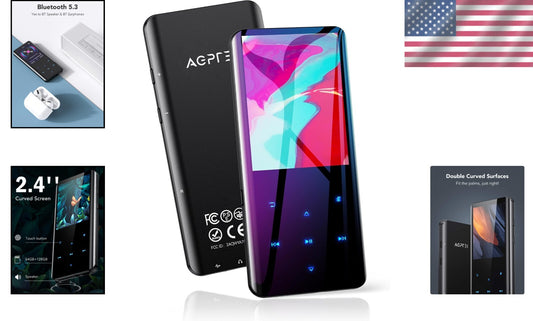 High-Capacity MP3 Player with Bluetooth, Built-in Speaker & FM Radio