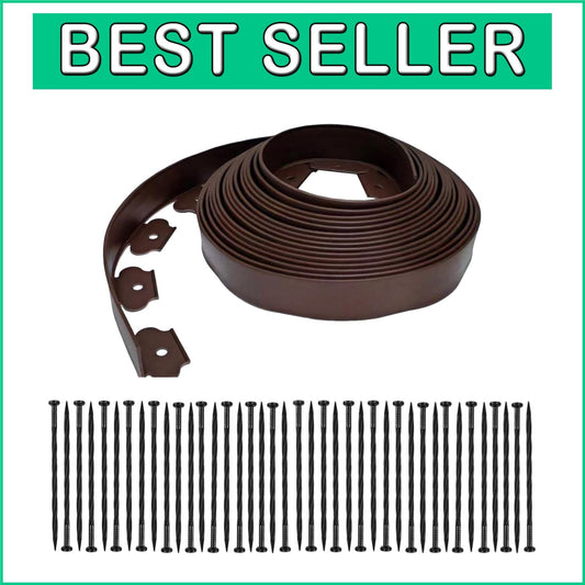 Durable 40FT Landscape Edging, 2in Height with 40 Stakes for Beautiful Borders