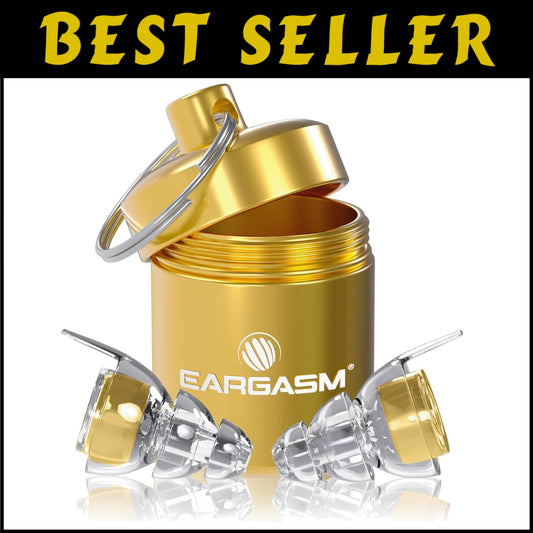 Noise-Cancelling Earplugs with Gold Filters - Perfect for Concerts & Raves