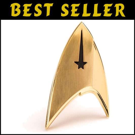 Versatile Star Trek Insignia Badge - Unique Split-Delta Design & Magnetic Clasp
