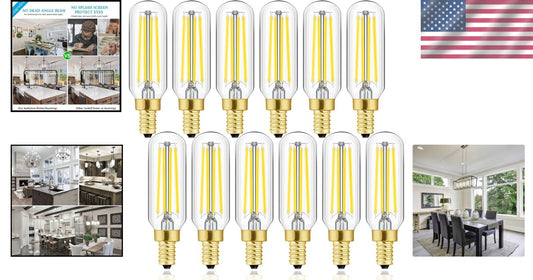 Dimmable E12 8W LED Bulb - 100W Incandescent Equivalent, Ideal for Chandeliers