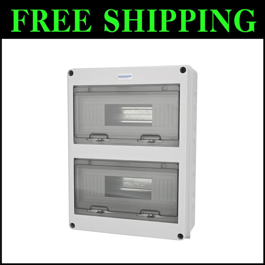 IP65 Rated 24-Way Circuit Breaker Box in Durable PC+ABS Material - Easy Install