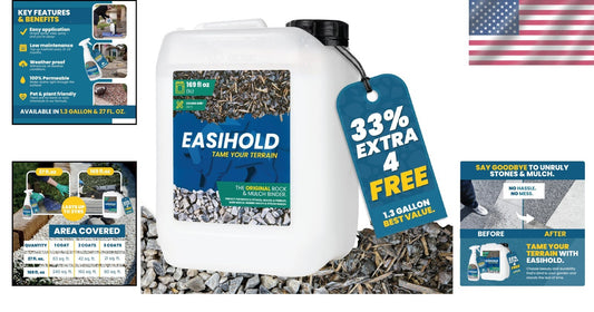 Ready-to-Use EASIHOLD Gravel Binder - Eco-Friendly Solution for Stones & Mulch