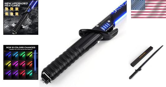 Premium Black Series Darksaber - Rechargeable, Smooth Swing for Adults & Boys