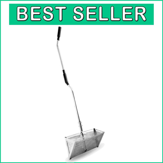 16-Inch Wide Sand Flea Rake with 52-Inch Ergonomic Handle - Quick Catching