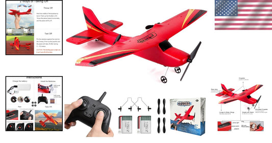 Beginner-Friendly Remote Control Airplane - 2.4GHz & Self-Stabilization System