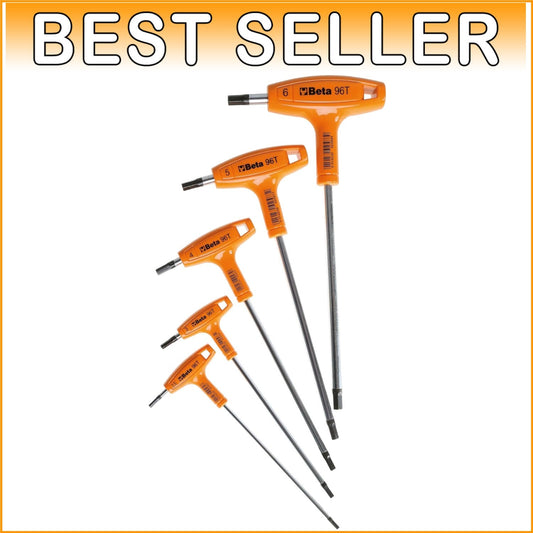 5-Piece High Torque T-Handle Hex Key Wrench Set (2.5mm-6mm) - Ergonomic Design