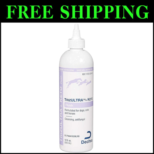 Gentle & Non-Stinging Ear Cleanser for All Pets - 12oz TrizULTRA + Keto