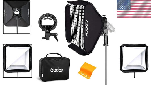 32"x32" Softbox with Honeycomb Grid & S-Type Bowens Mount Bracket for Studio Use