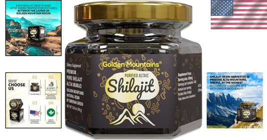 Premium 100g Siberian Altai Golden Mountains Shilajit Resin – Quality Certified
