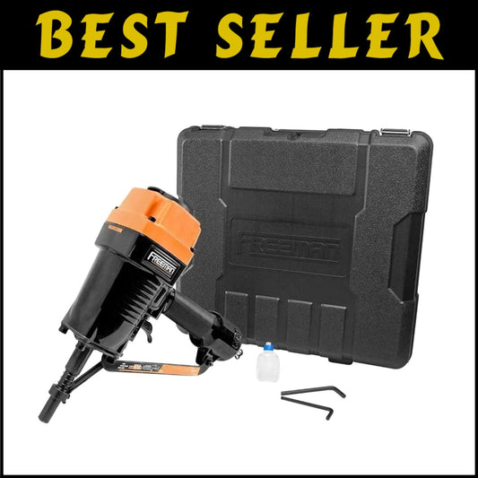 Pneumatic 3" Single Pin Concrete Nailer with Case - Heavy-Duty Tool for Pro Use