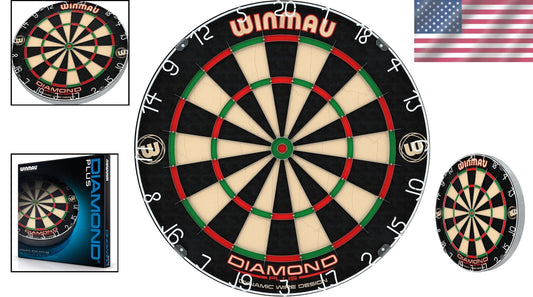 Diamond Plus Professional Bristle Dartboard - BDO Endorsed for Ultimate Play