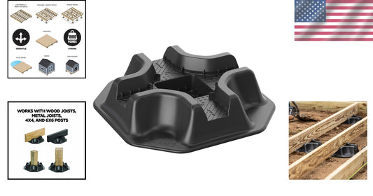 8-Pack Heavy Duty Deck Block Foundation Support Base - UV-Protected & Versatile