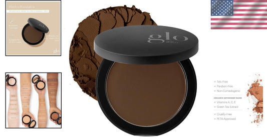 Cocoa Medium Pressed Powder Foundation - Talc-Free Skin Protection & Coverage