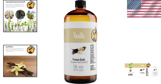 Versatile 16oz Vanilla Essential Oil - Ideal for Diffusion, Crafts & Relaxation