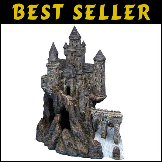 Enchanting Extra Large Wizard's Castle Aquarium Decoration - Safe for All Fish