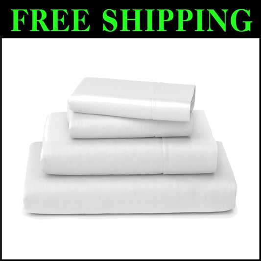 4-Piece Luxury Bamboo Bedding Set - King Size, Lightweight & Wrinkle Resistant