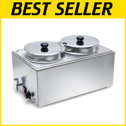 ETL Certified Bain Marie Buffet Table - Easy Clean Stainless Steel Food Warmer