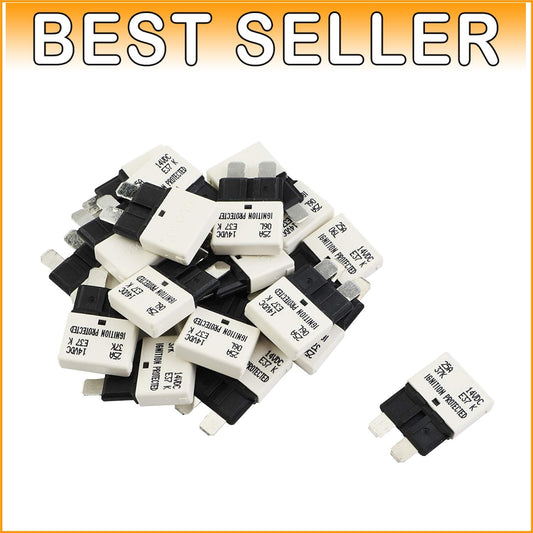20 Pack of 25A Low Profile ATO/ATC Auto Reset Circuit Breakers for Convenience