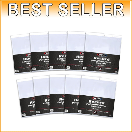 1000 Pack 12" Vinyl Record Sleeves - Archival Quality & 2 Mil Thick Protection