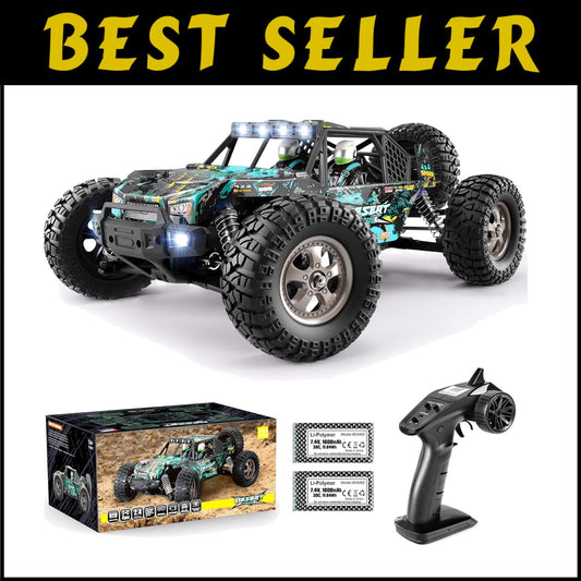 Splash-Proof 1:12 RC Truck - 42KM/H Speed with Dual Batteries for Long Play