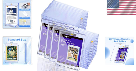 120ct Magnetic Card Holders with U-V Protection for Trading Cards & Collectibles