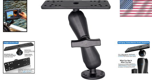 Corrosion-Resistant Aluminum Fish Finder Mount - Heavy Duty and Adjustable Arm