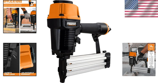 Heavy Duty Pneumatic 14-Gauge T Nailer for Concrete and Steel - 5/8'' to 2-1/2''