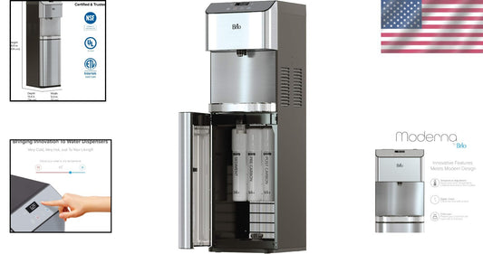 Self-Cleaning Bottleless Water Cooler Dispenser with Advanced Filtration System