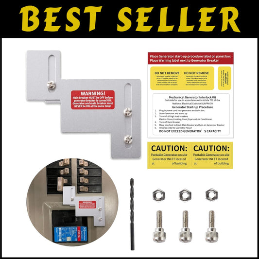 Eaton Cutler Hammer 200 Amp Generator Interlock Kit with Durable Aluminum Plates