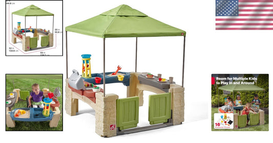 Interactive Backyard Playhouse with Realistic Features & Canopy Cover – 60" Tall