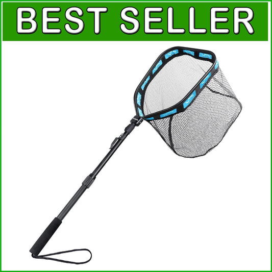 Lightweight Foldable Fishing Net for Easy Catch & Release - 19.7” Hoop Size